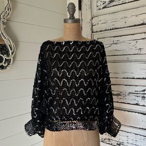 Vintage St. Martin Disco Sequin Blouse